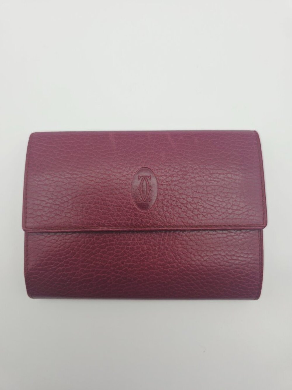 Cartier Burgundy Trifold Wallet with original card